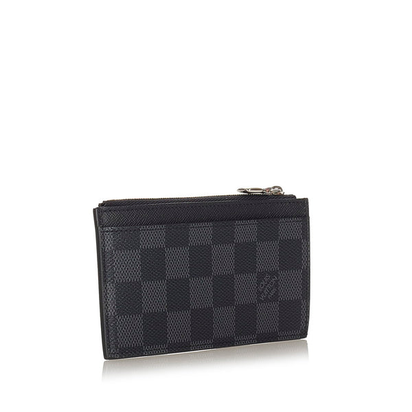 ルイ ヴィトン ダミエグラフィット N64038 ブラック グレー PVC コインケース メンズ LOUIS VUITTON 【中古】