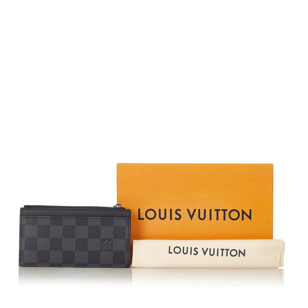 ルイ ヴィトン ダミエグラフィット N64038 ブラック グレー PVC コインケース メンズ LOUIS VUITTON 【中古】