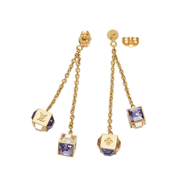 ルイ ヴィトン M65179 ゴールド メッキ ブークル ドレイユ パンダン ギャンブル ピアス レディース LOUIS VUITTON 【中古】