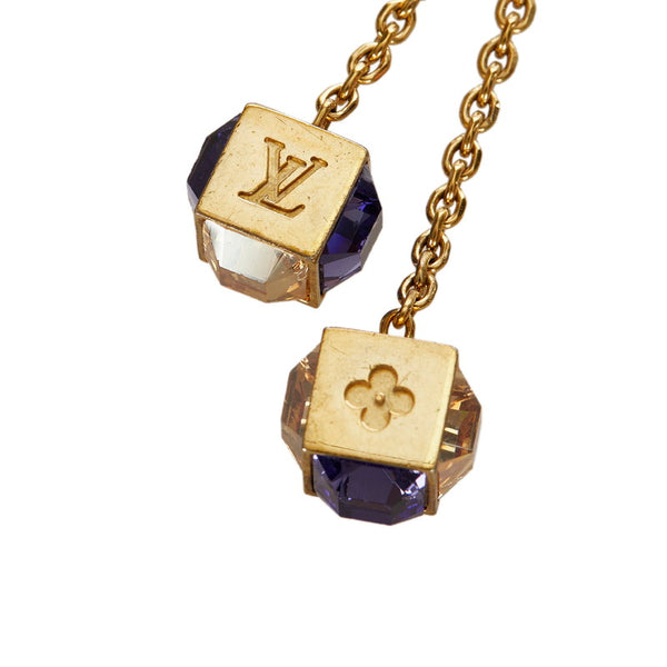 ルイ ヴィトン M65179 ゴールド メッキ ブークル ドレイユ パンダン ギャンブル ピアス レディース LOUIS VUITTON 【中古】