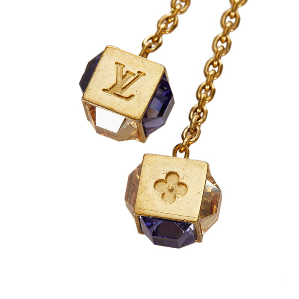 ルイ ヴィトン M65179 ゴールド メッキ ブークル ドレイユ パンダン ギャンブル ピアス レディース LOUIS VUITTON 【中古】