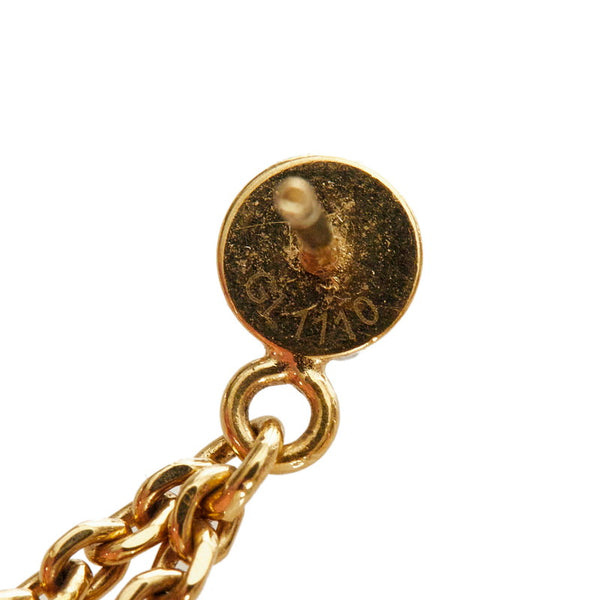 ルイ ヴィトン M65179 ゴールド メッキ ブークル ドレイユ パンダン ギャンブル ピアス レディース LOUIS VUITTON 【中古】