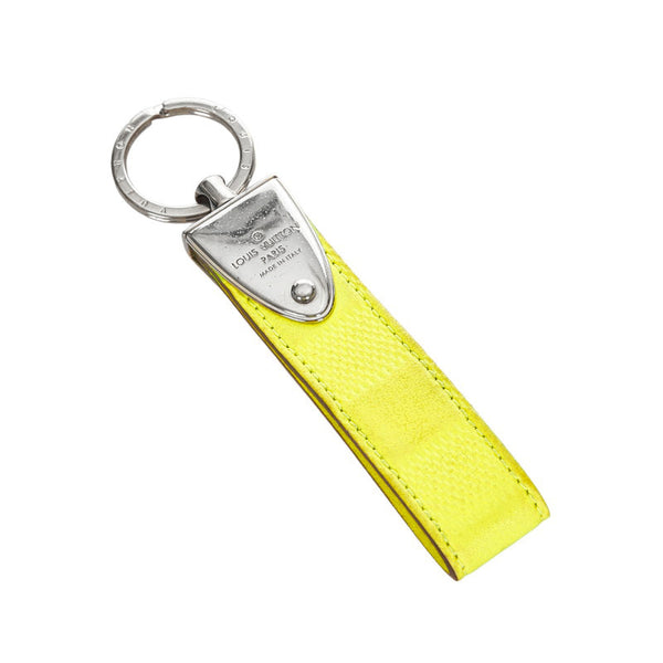 ルイ ヴィトン ダミエ  ポルト クレ ドラゴンヌ アンフィニ イエロー レザー キーリング レディース LOUIS VUITTON 【中古】