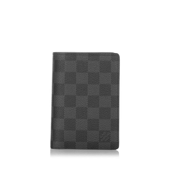 ルイ ヴィトン ダミエ グラフィット ポルトフォイユ レギュラー Ｎ61223 ブラック グレー PVC レザー 二つ折り財布 メンズ LOUIS VUITTON 【中古】
