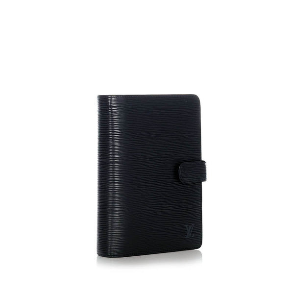 ルイ ヴィトン エピ アジェンダMM R20042 ブラック レザー 手帳カバー メンズ LOUIS VUITTON 【中古】