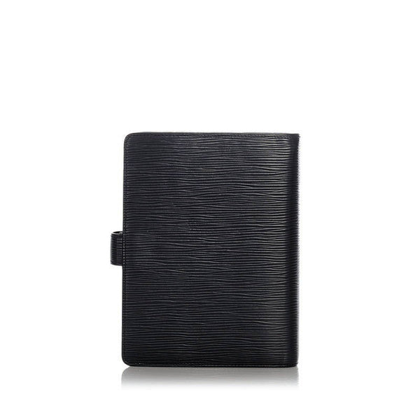 ルイ ヴィトン エピ アジェンダMM R20042 ブラック レザー 手帳カバー メンズ LOUIS VUITTON 【中古】