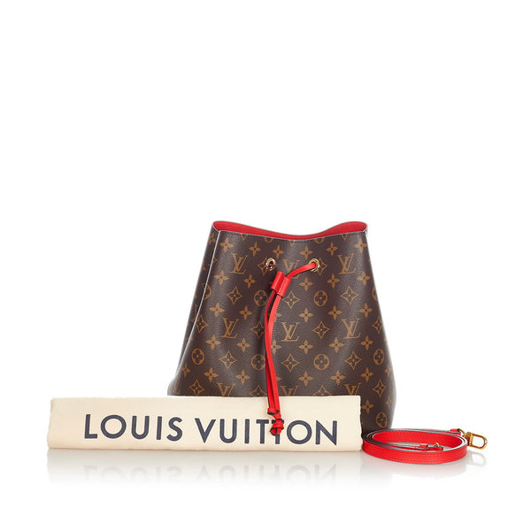 ルイ ヴィトン モノグラム ネオノエ M44021 ブラウン レザー PVC ショルダーバッグ レディース LOUIS VUITTON 【中古】