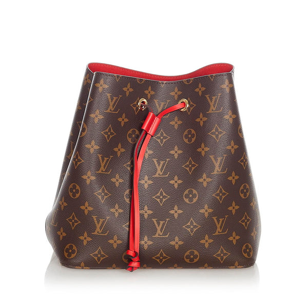 ルイ ヴィトン モノグラム ネオノエ M44021 ブラウン レザー PVC ショルダーバッグ レディース LOUIS VUITTON 【中古】