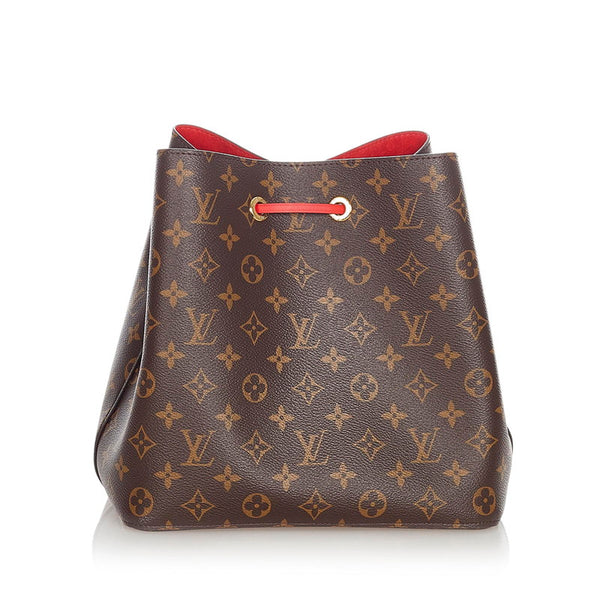 ルイ ヴィトン モノグラム ネオノエ M44021 ブラウン レザー PVC ショルダーバッグ レディース LOUIS VUITTON 【中古】