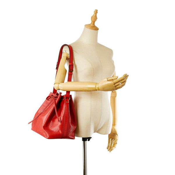 ルイ ヴィトン エピ プチノエ M44107 レッド レザー ショルダーバッグ レディース LOUIS VUITTON 【中古】