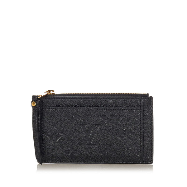 ルイ ヴィトン モノグラム アンプラント ポルトカルト M68339 ブラック レザー コインケース レディース LOUIS VUITTON 【中古】