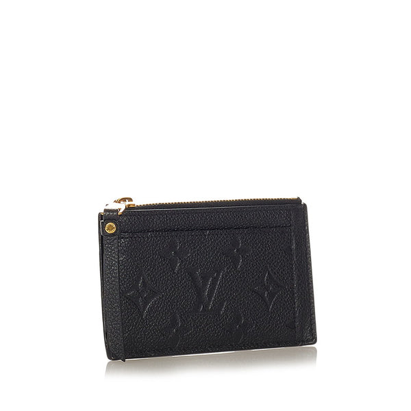 ルイ ヴィトン モノグラム アンプラント ポルトカルト M68339 ブラック レザー コインケース レディース LOUIS VUITTON 【中古】