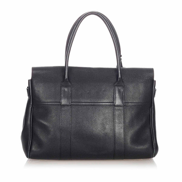 マルベリー ベイズウォーター ブラック レザー ハンドバッグ レディース MULBERRY 【中古】