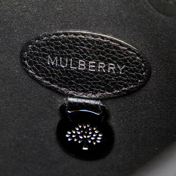 マルベリー ベイズウォーター ブラック レザー ハンドバッグ レディース MULBERRY 【中古】