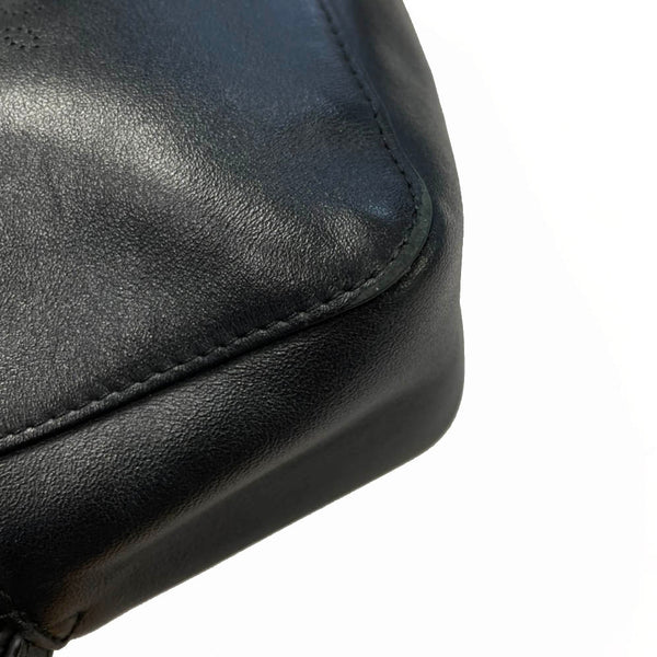 マルベリー ブラック レザー ショルダーバッグ レディース MULBERRY 【中古】