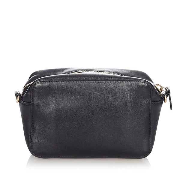 マルベリー ブラック レザー ショルダーバッグ レディース MULBERRY 【中古】
