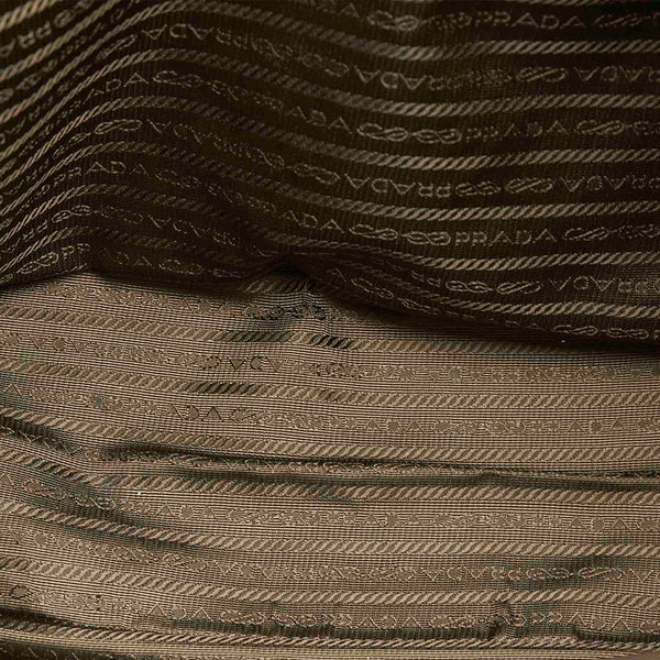 プラダ サフィアーノ グレー カーフ ビジネスバッグ メンズ PRADA 【中古】