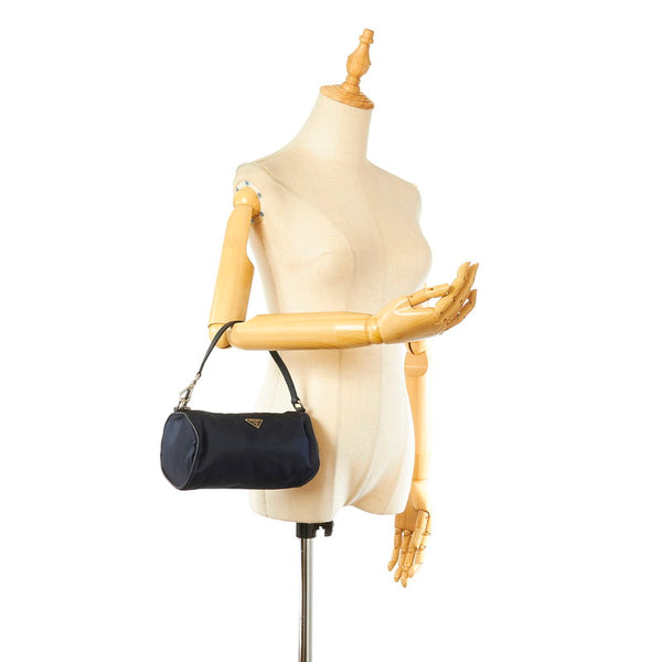 プラダ ポコノ ネイビー ナイロン ワンショルダーバッグ レディース PRADA 【中古】