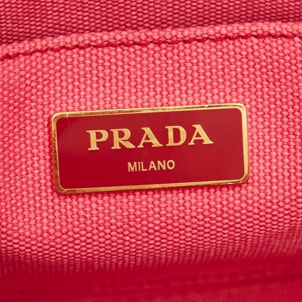 プラダ カナパ B2439G ピンク キャンバス ハンドバッグ ショルダーバッグ 2WAY レディース PRADA 【中古】
