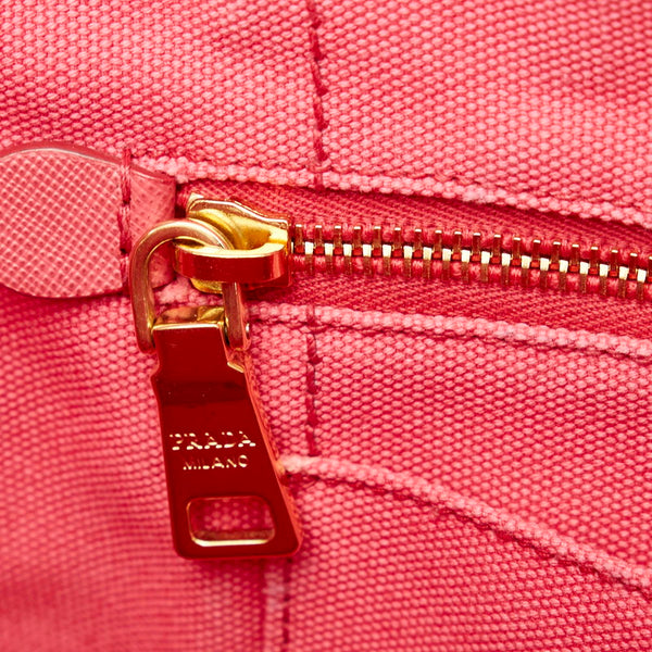 プラダ カナパ B2439G ピンク キャンバス ハンドバッグ ショルダーバッグ 2WAY レディース PRADA 【中古】