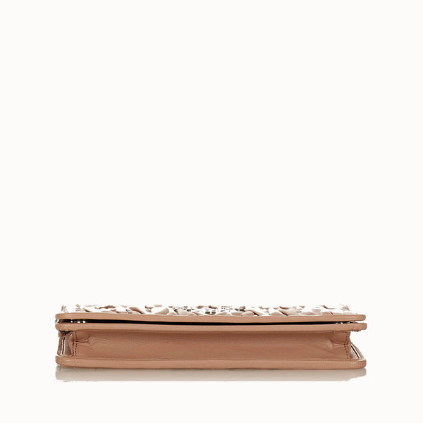 プラダ ライトピンク レザー ウォレットチェーン レディース PRADA 【中古】