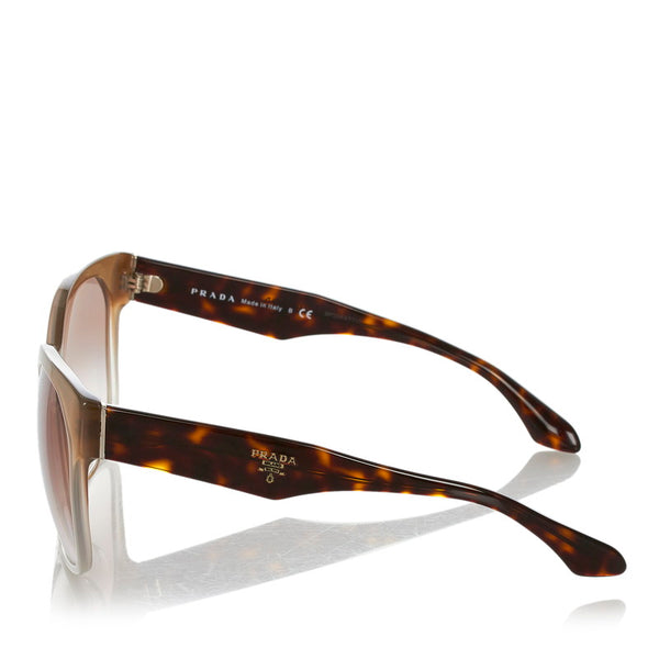 プラダ SPR 10R F ライトグレー ブラウン プラスチック サングラス レディース PRADA 【中古】