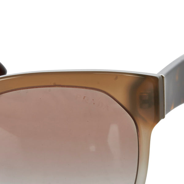 プラダ SPR 10R F ライトグレー ブラウン プラスチック サングラス レディース PRADA 【中古】