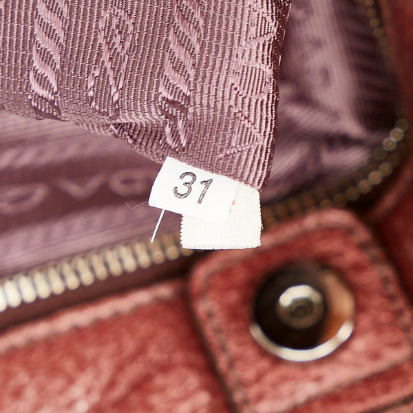 プラダ BR3952 ブラウン レザー チェーンショルダー レディース PRADA 【中古】