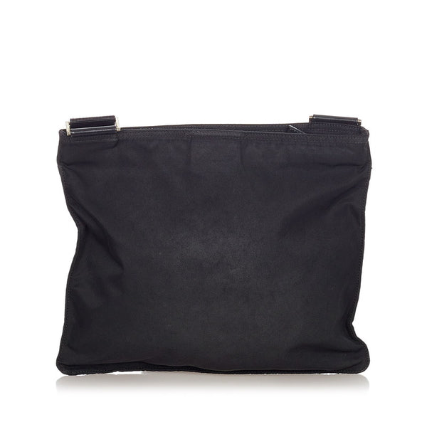 プラダ ポコノ ブラック ナイロン レザー ショルダーバッグ レディース PRADA 【中古】
