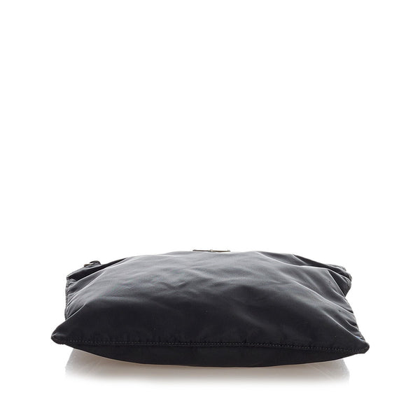 プラダ ポコノ ブラック ナイロン レザー ショルダーバッグ レディース PRADA 【中古】