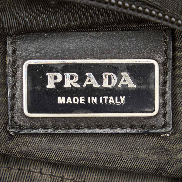 プラダ ポコノ ブラック ナイロン レザー ショルダーバッグ レディース PRADA 【中古】