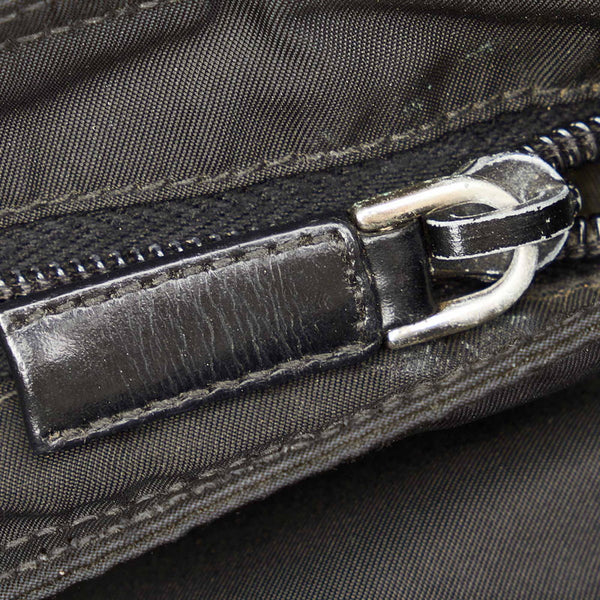 プラダ ポコノ ブラック ナイロン レザー ショルダーバッグ レディース PRADA 【中古】