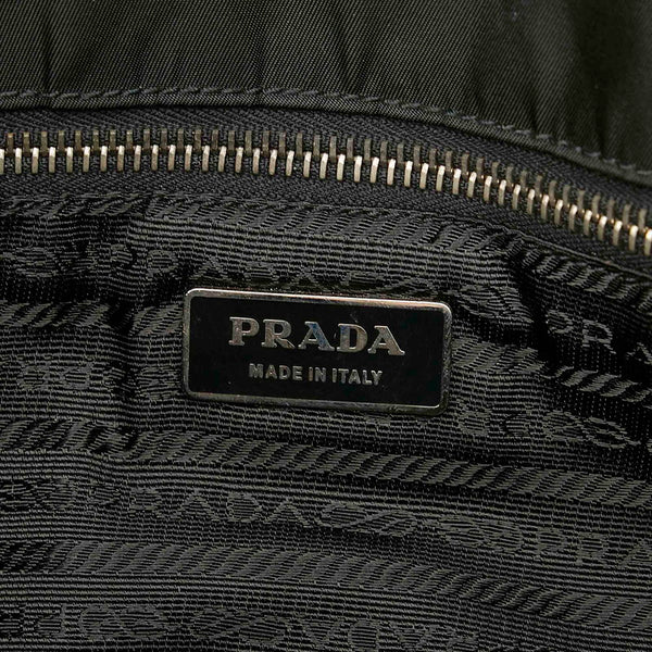 プラダ ポコノ ブラック ナイロン レザー ショルダーバッグ レディース PRADA 【中古】