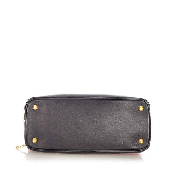 プラダ B2593C レッド ブラック レザー ハンドバッグ ショルダーバッグ 2WAY レディース PRADA 【中古】