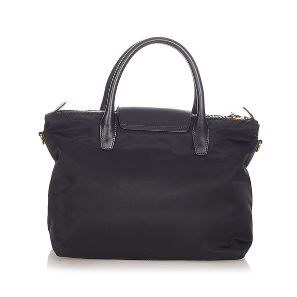 プラダ ポコノ BN2106 ブラック ナイロン レザー ハンドバッグ ショルダーバッグ 2WAY レディース PRADA 【中古】