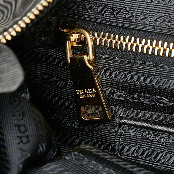 プラダ ポコノ BN2106 ブラック ナイロン レザー ハンドバッグ ショルダーバッグ 2WAY レディース PRADA 【中古】