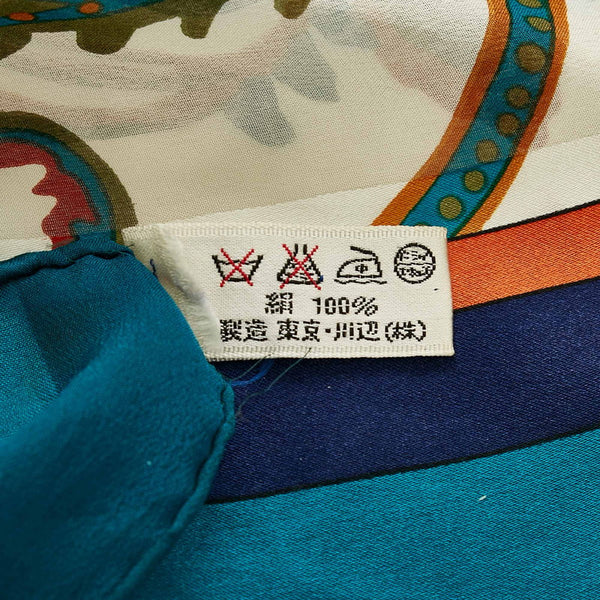 サンローラン スカーフ グリーン マルチ シルク レディース SAINT LAURENT 【中古】