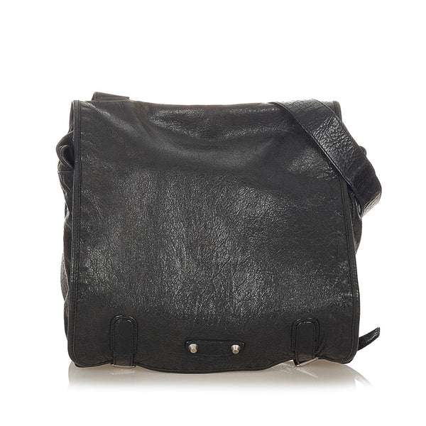 バレンシアガ 272807 ブラック レザー メッセンジャーバッグ レディース BALENCIAGA 【中古】