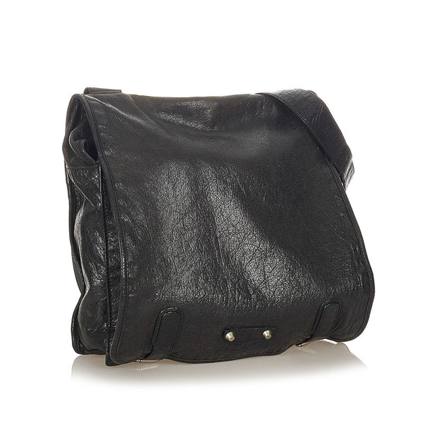バレンシアガ 272807 ブラック レザー メッセンジャーバッグ レディース BALENCIAGA 【中古】