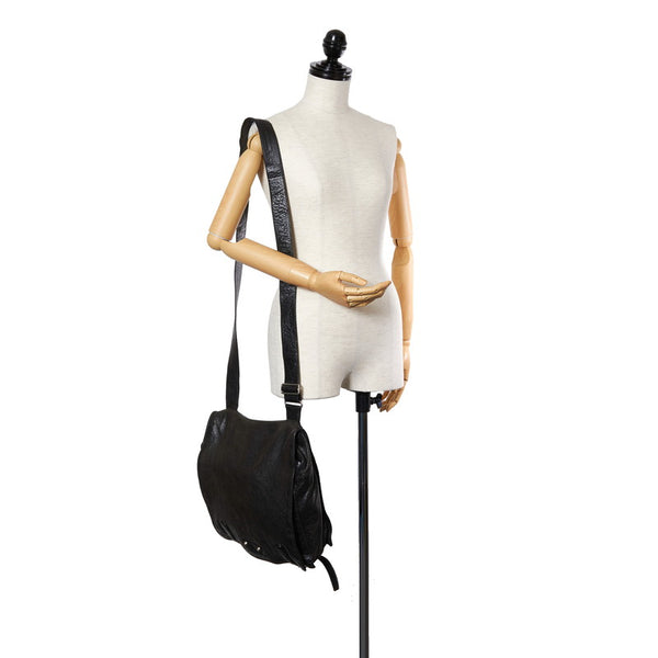 バレンシアガ 272807 ブラック レザー メッセンジャーバッグ レディース BALENCIAGA 【中古】