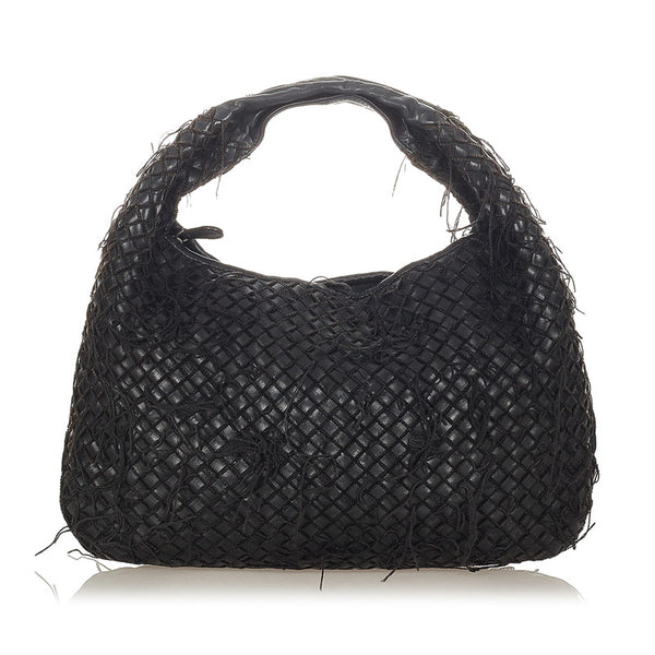 ボッテガヴェネタ ブラック レザー ショルダーバッグ レディース BOTTEGAVENETA 【中古】