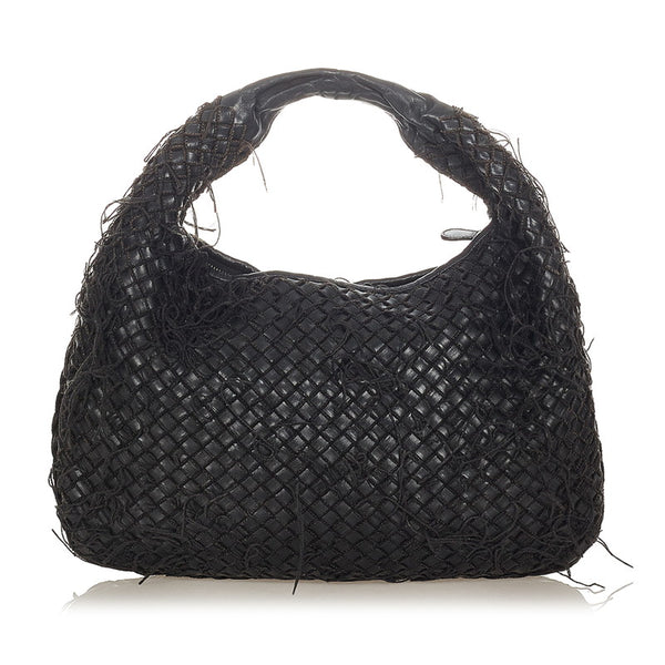 ボッテガヴェネタ ブラック レザー ショルダーバッグ レディース BOTTEGAVENETA 【中古】