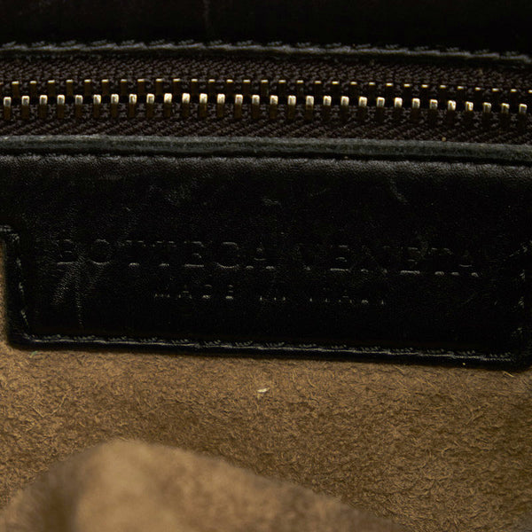 ボッテガヴェネタ ブラック レザー ショルダーバッグ レディース BOTTEGAVENETA 【中古】