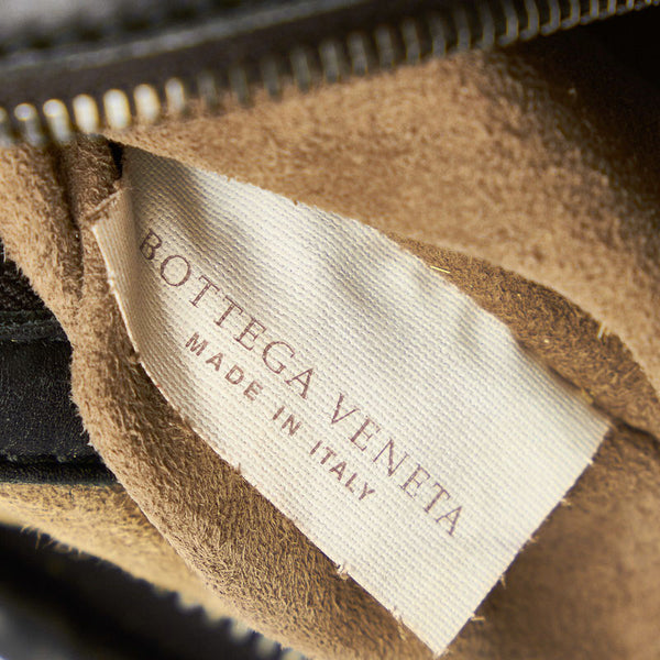 ボッテガヴェネタ ブラック レザー ショルダーバッグ レディース BOTTEGAVENETA 【中古】