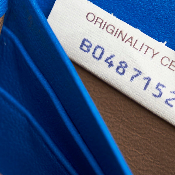 ボッテガヴェネタ イントレチャート 長財布 ブルー レザー レディース BOTTEGAVENETA 【中古】