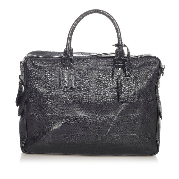 バーバリー ブラック レザー ビジネスバッグ ショルダーバッグ 2WAY メンズ BURBERRY 【中古】