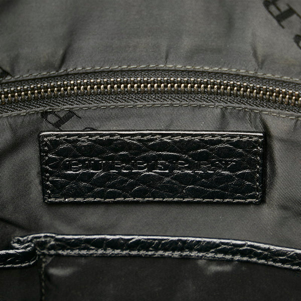バーバリー ブラック レザー ビジネスバッグ ショルダーバッグ 2WAY メンズ BURBERRY 【中古】