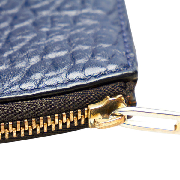 バーバリー ロンドン ネイビー レザー 長財布 メンズ BURBERRY 【中古】