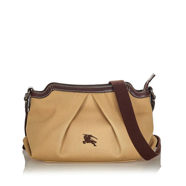 バーバリー カーキ  キャンバス ショルダーバッグ レディース BURBERRY 【中古】