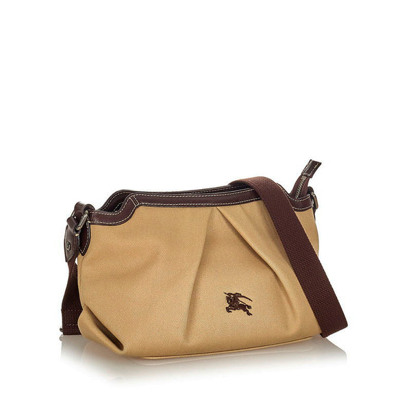 バーバリー カーキ  キャンバス ショルダーバッグ レディース BURBERRY 【中古】